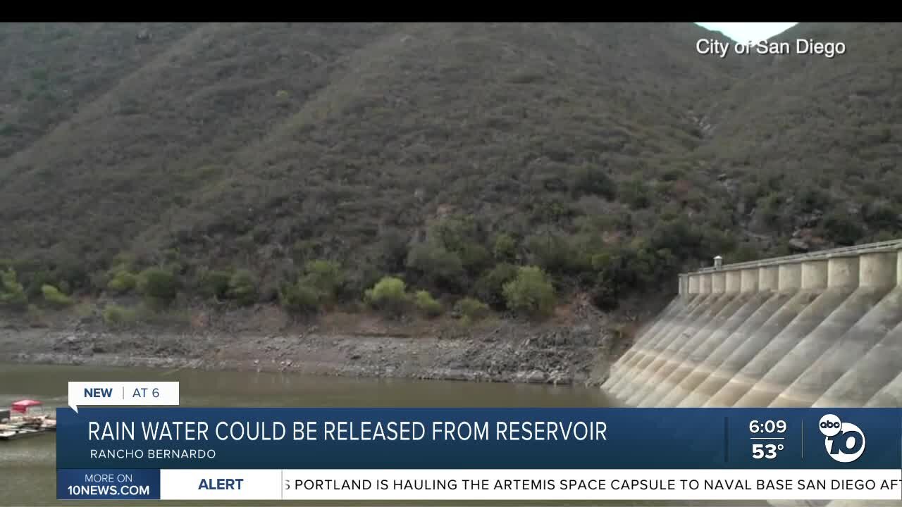 Storm makes it likely more potential drinking water will have to be released from Lake Hodges