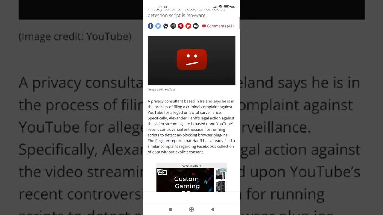 YouTube May Face Criminal Complaints in EU for Using Ad-Block Detection Scripts