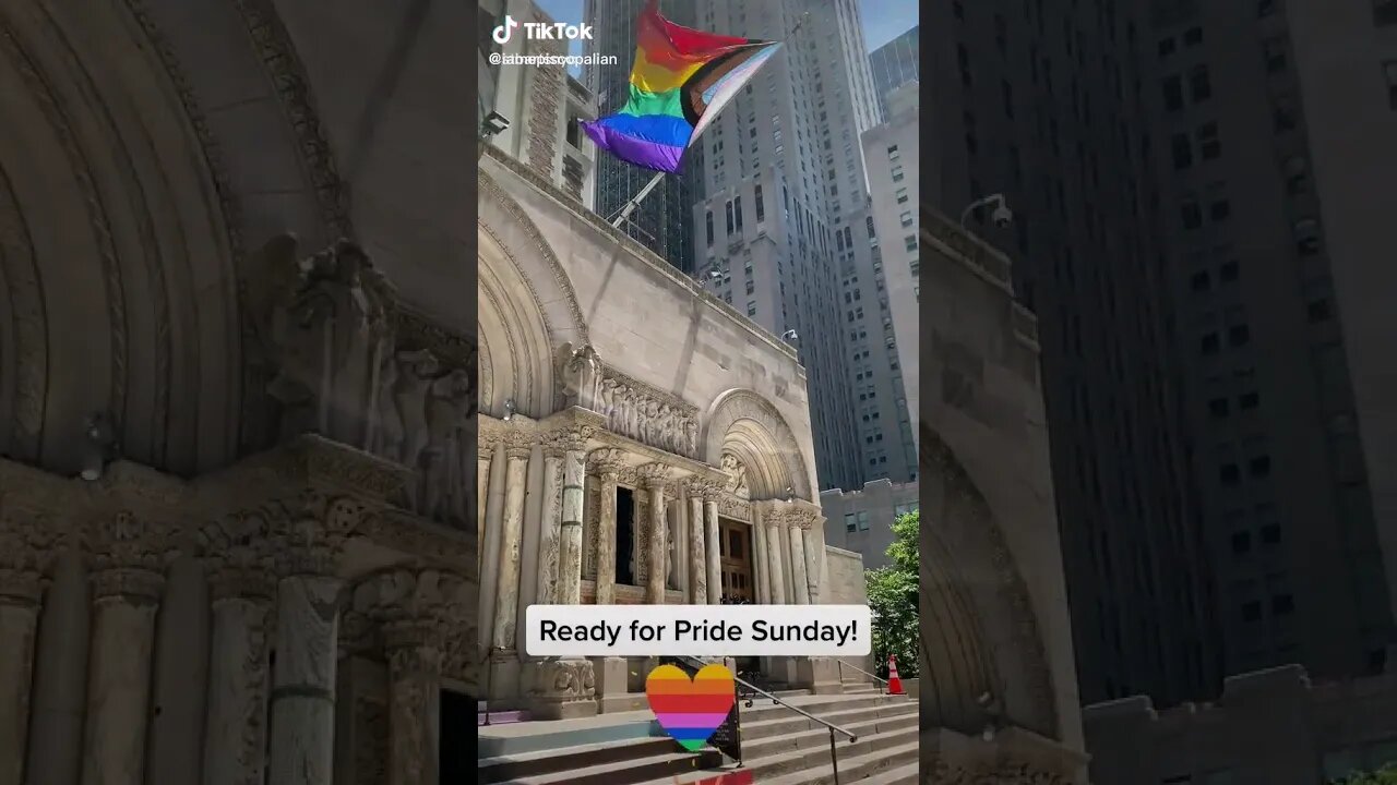 Episcopal St. Bartholomew's Church in NYC is ready for Pride Sunday