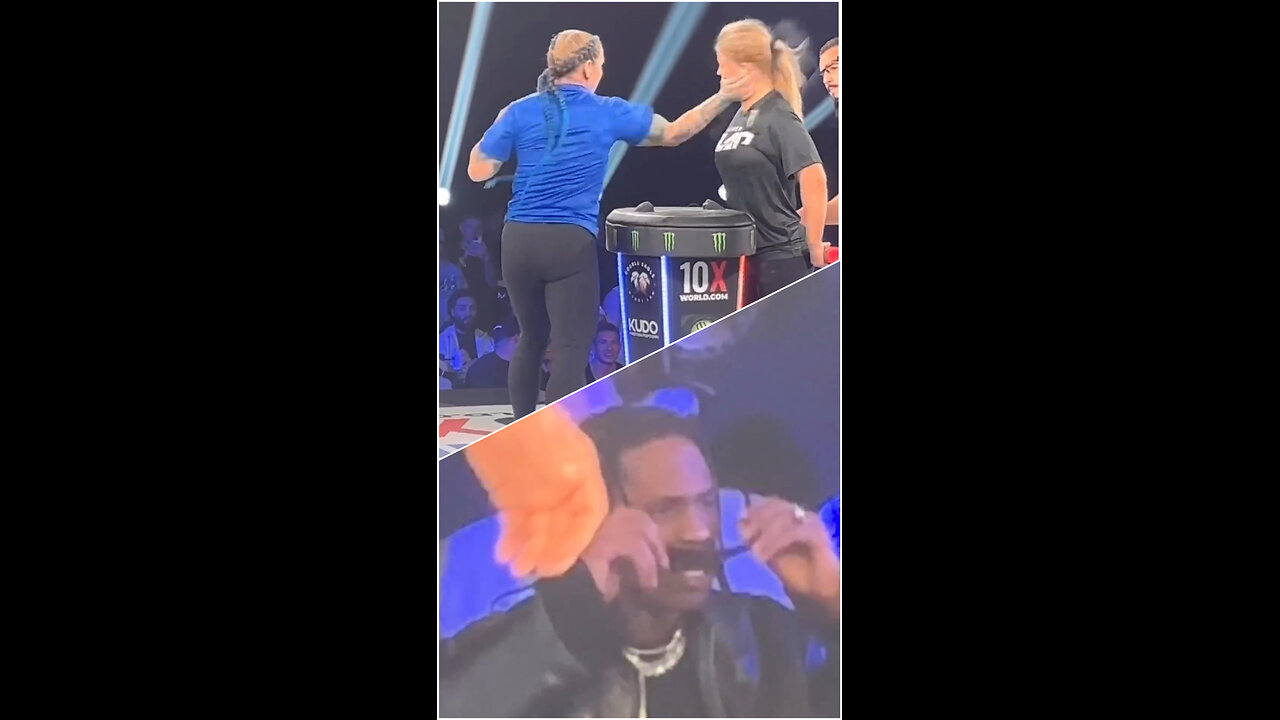 Travis Scott at his first Power Slap competition