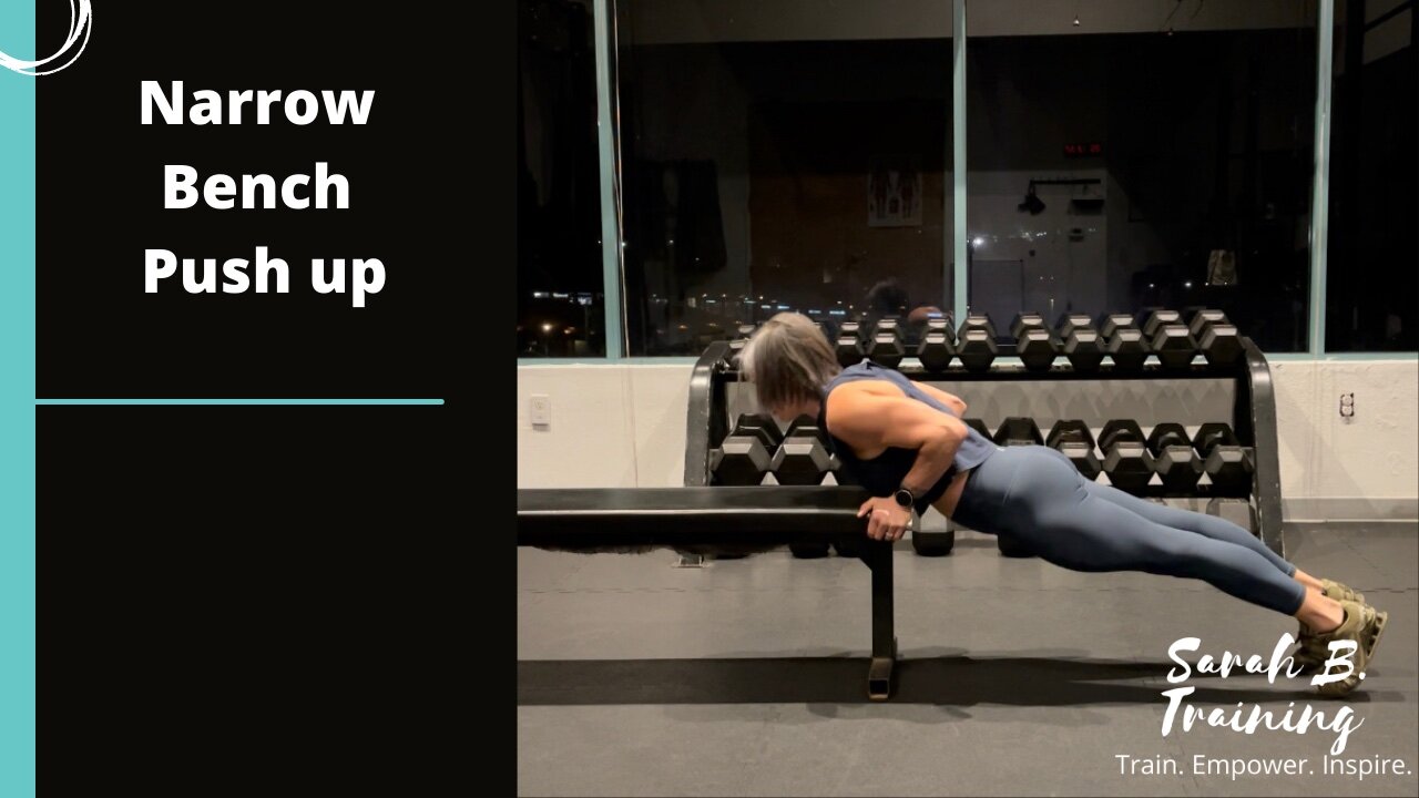 Narrow Bench Push ups