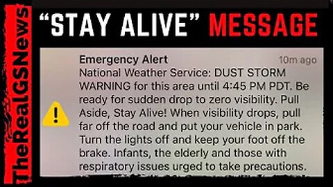 STAY ALIVE" 🚨 Emergency TEXT ALERT sent out to CALIFORNIANS - Power Knocked Out - Sun BLOCKED