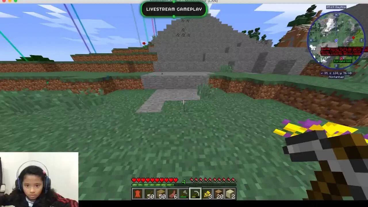 Live de Minecraft Malu Nunes Pai_Eoroper Live do almoço kkk