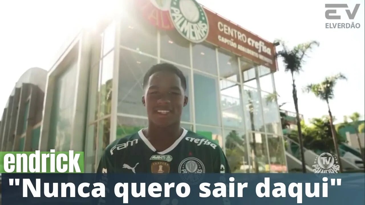 Phenomenon at the base, Endrick says he is the happiest person in the world, "I never want to leave here" #palmeiras