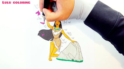 Pocahontas | Disney princess | coloring page.