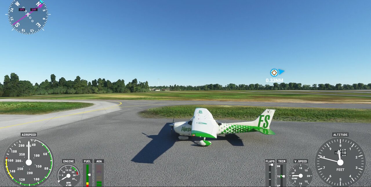 Simple takeoff and landing in Flight Sim