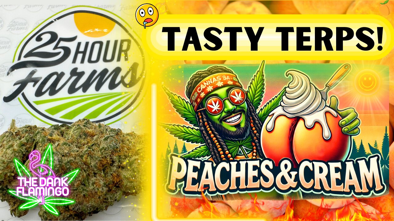 Trying Peaches & Cream THCa from 25 Hour Farms! The Dank Flamingo Cannabis Review!!