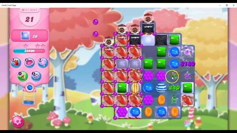 Candy Crush Level 5747 Talkthrough, 25 Moves 0 Boosters