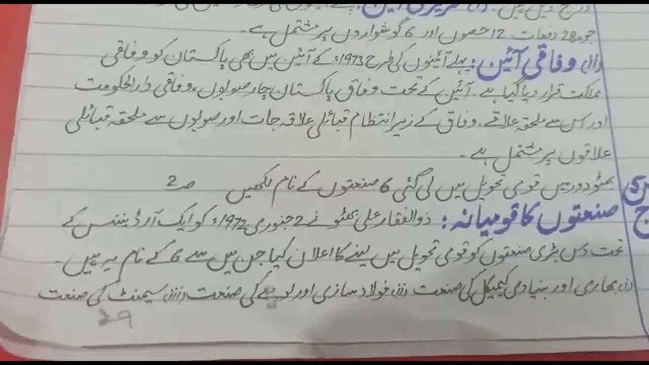 Class 10 Pak Studies Ch 6 ESQ