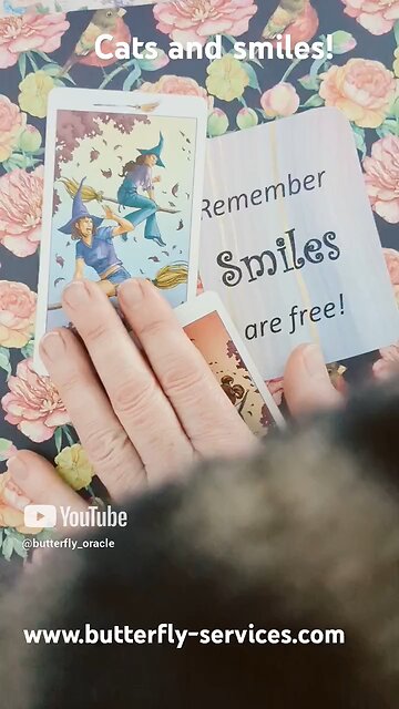 cats and Tarot- keep smiling!