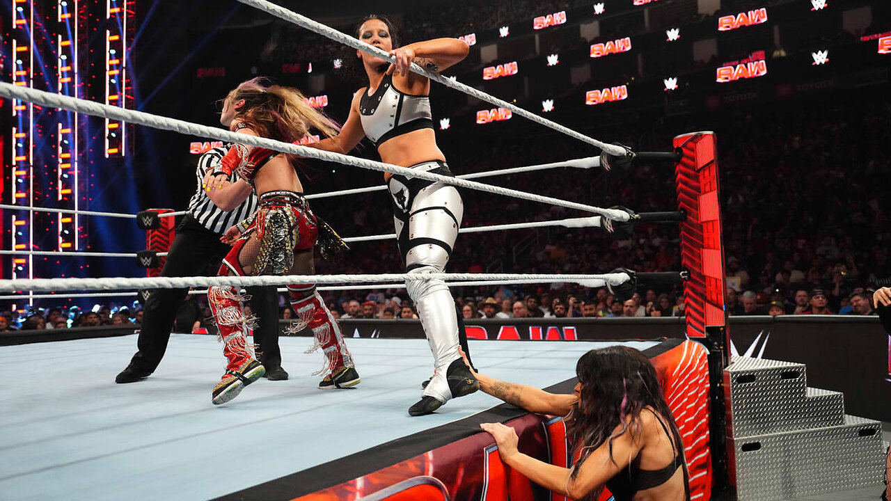 Kabuki Warriors vs. Baszler & Stark for the Women's Tag Titles! #RAW #shorts