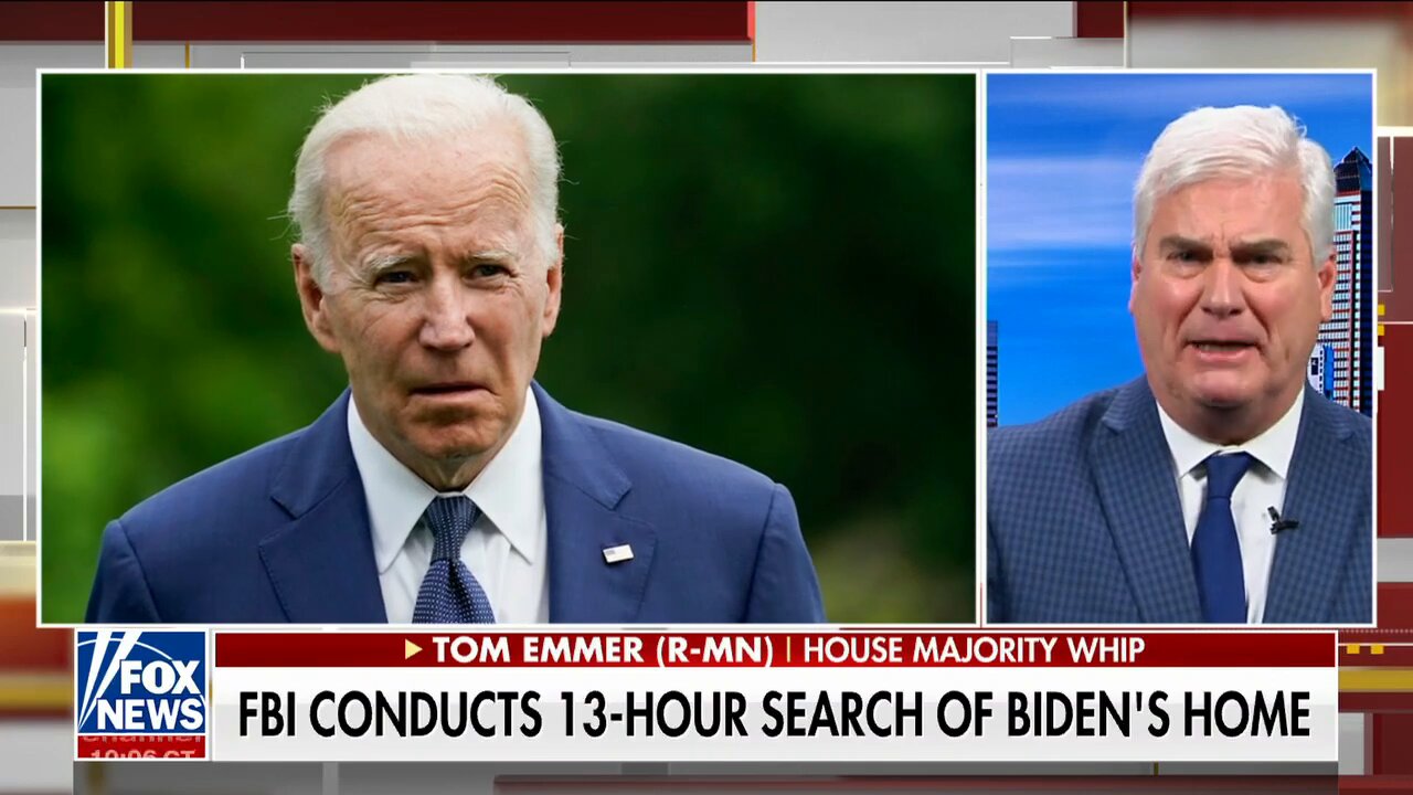 Biden looks like a serial classified document hoarder: Rep. Tom Emmer