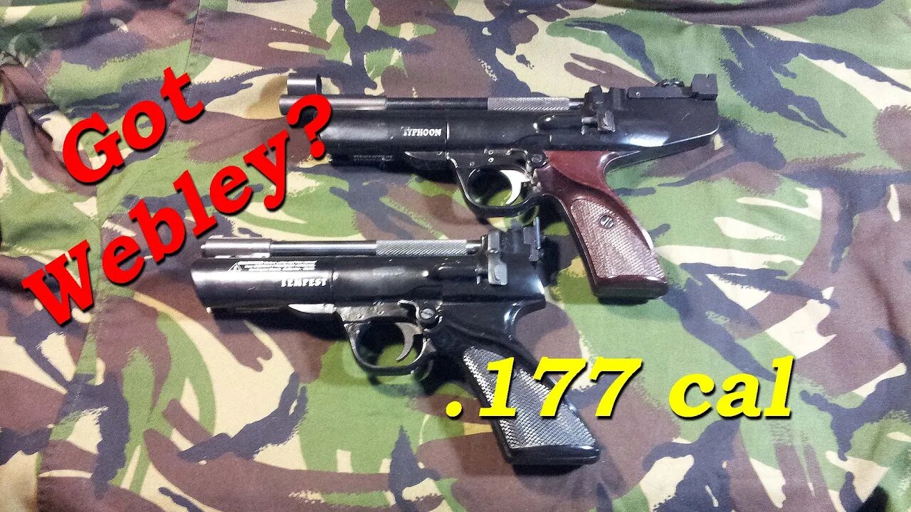 Webley & Scott, Tempest & Typhoon vintage air pistols, .177 cal.