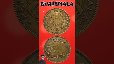 Guatemala 2 Centavos 1932.#shorts #education #coinnotesz