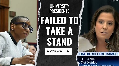 Presidents of Harvard MIT and Penn refuse to take a Stand