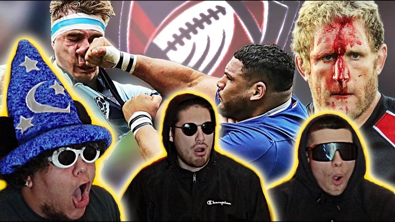 Americans React to RUGBY FIGHTS