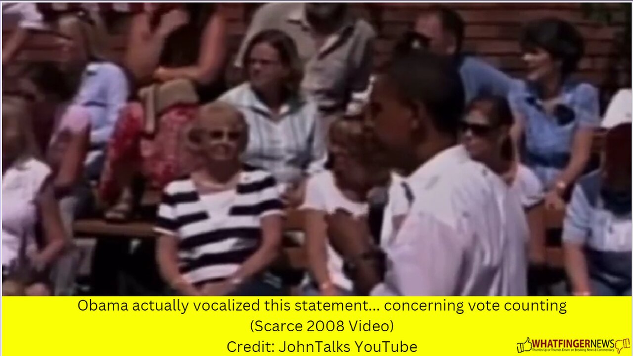 Obama actually vocalized this statement... concerning vote counting