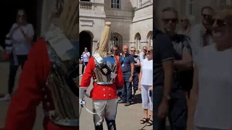 the queen's guard shouts stand clear #horseguardsparade