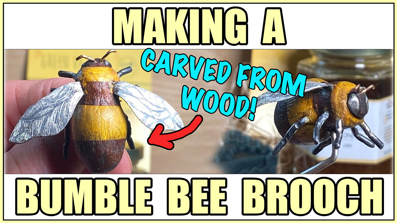 Making a Bumble bee brooch from wood