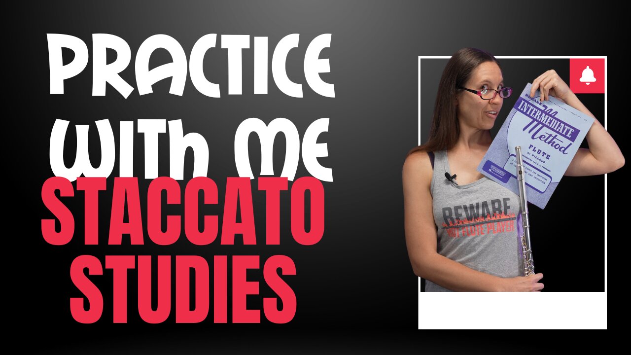 Staccato Studies | Rubank Intermediate Method | Flute Practice With Me