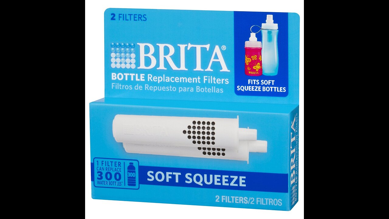 Brita Soft Squeeze Water Filter Bottle Replacement Filters, 2 Count