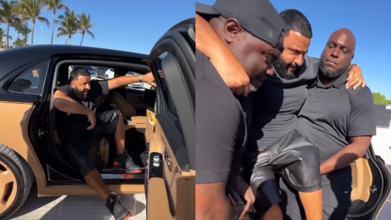 DJ Khaled gets Security Guards to CARRY HIM to Stage to avoid getting Sneakers Dirty