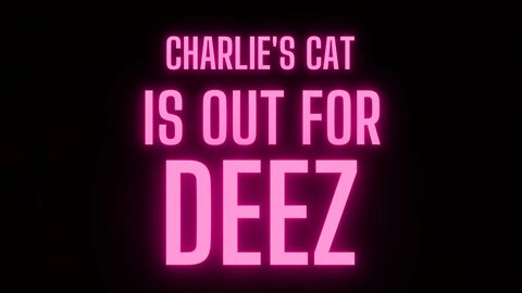 Charlie's cat is out for deez