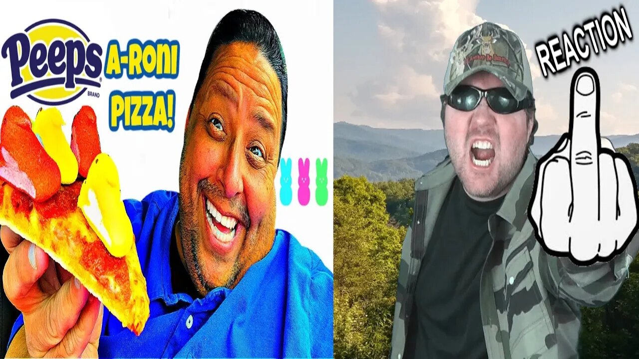 Peeps A-Roni Pizza Review! (JoeysWorldTour) REACTION!!! (BBT)