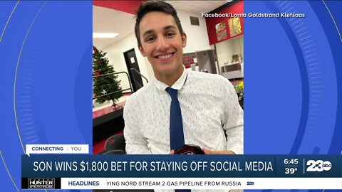 Midwest teen wins $1,800 bet for staying off social media