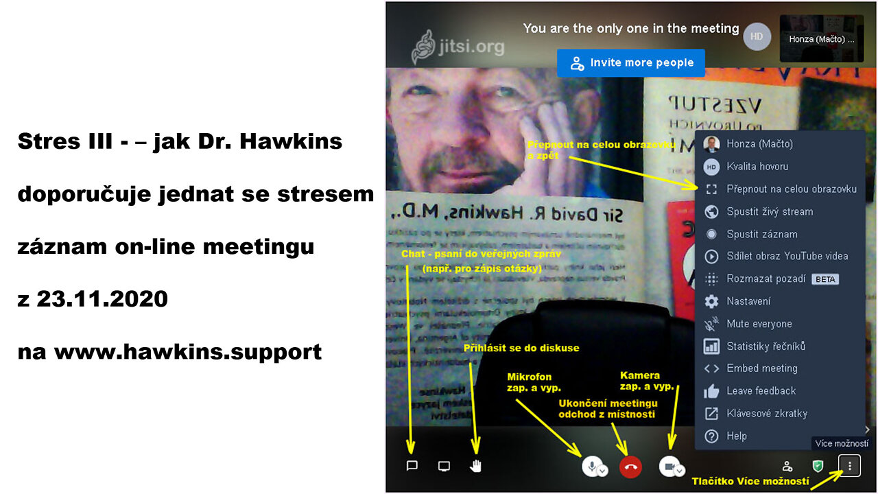 Stres III - jak Dr. Hawkins doporučuje jednat se stresem - on-line meeting z 23.11.2020