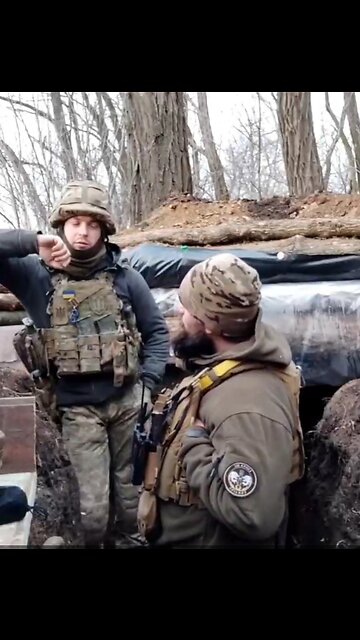 Ukrainian soldiers were quiet in the trenches at Bakhmut but a mortar shell hit them