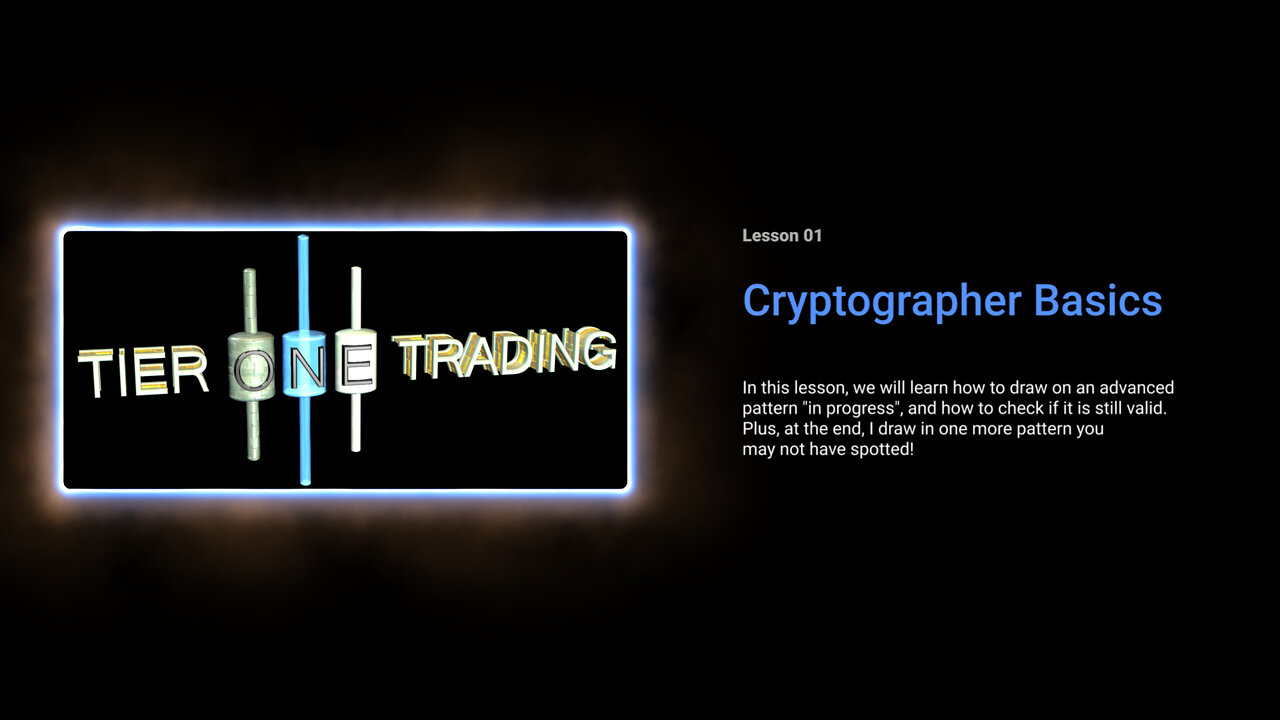 TierOneTrading - Cryptographer Ep1: Basic Pattern Drawing