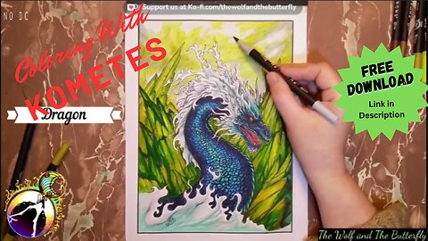 Coloring an Epic Dragon: Transforming a Black and White Page with Vibrant Colors