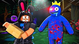 AZUL BABÃO QUER ME PEGAR 😨 - Rainbow Friends Roblox