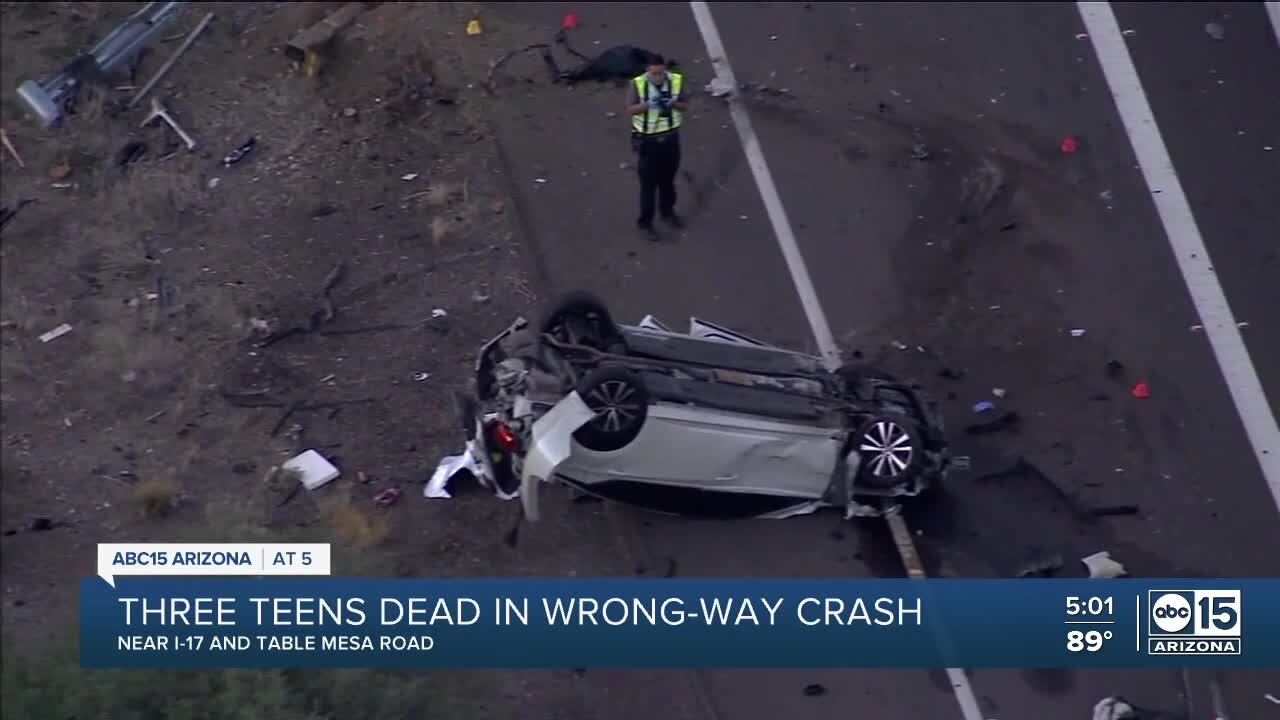 Three GCU students killed in wrong-way crash near I-17 and Table Mesa Road