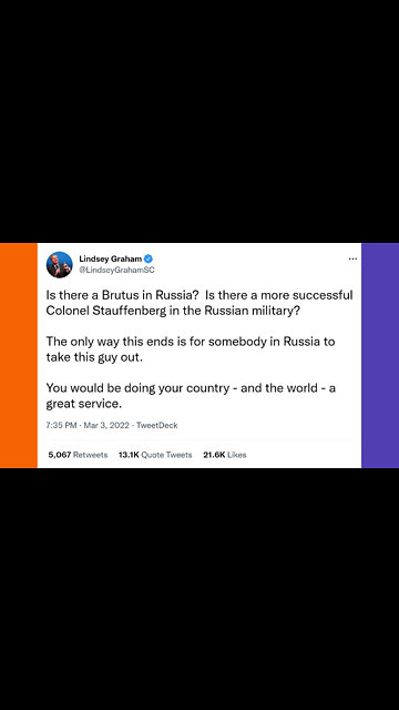 Lindsey Graham Calls For Violence