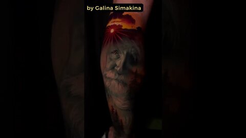 Stunning Tattoo by Galina Simakina #shorts #tattoos #inked #youtubeshorts