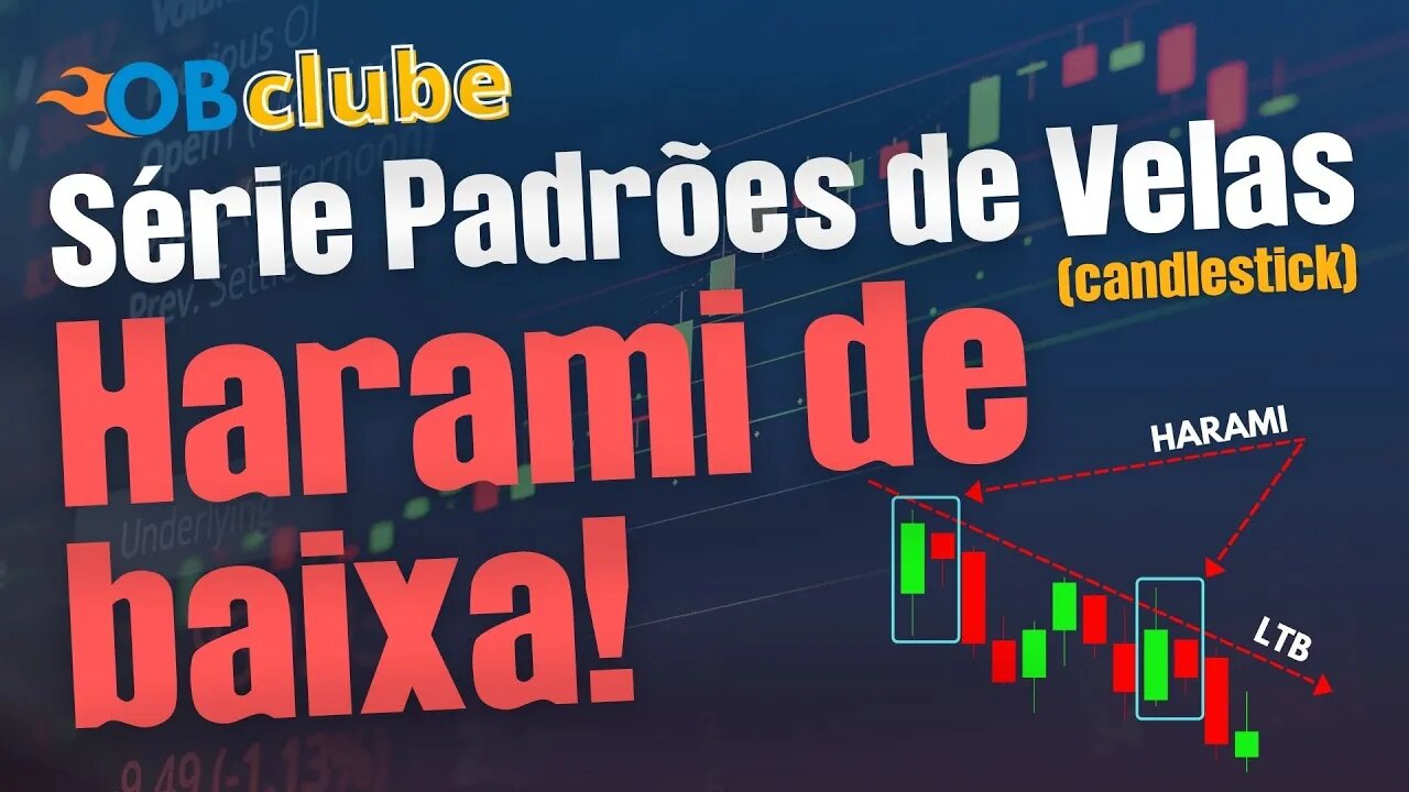 Padrões de Velas (Candlestick) para Day Trade - Harami de Baixa