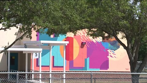 Splash of color added to local school