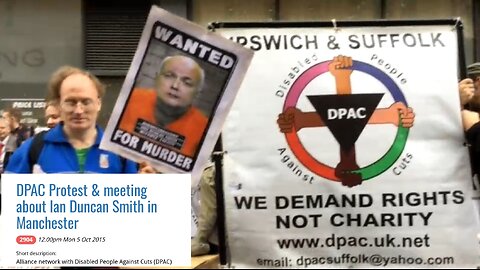 2015 PART 5/13 - DPAC Protest & meeting about Ian Duncan Smith in Manchester : Speakers