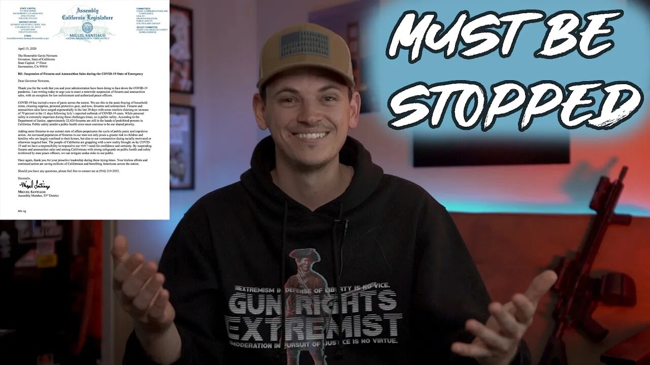 URGENT ACTION NEEDED: Assembly member urges NEWSOM to END ALL SALES!!!!