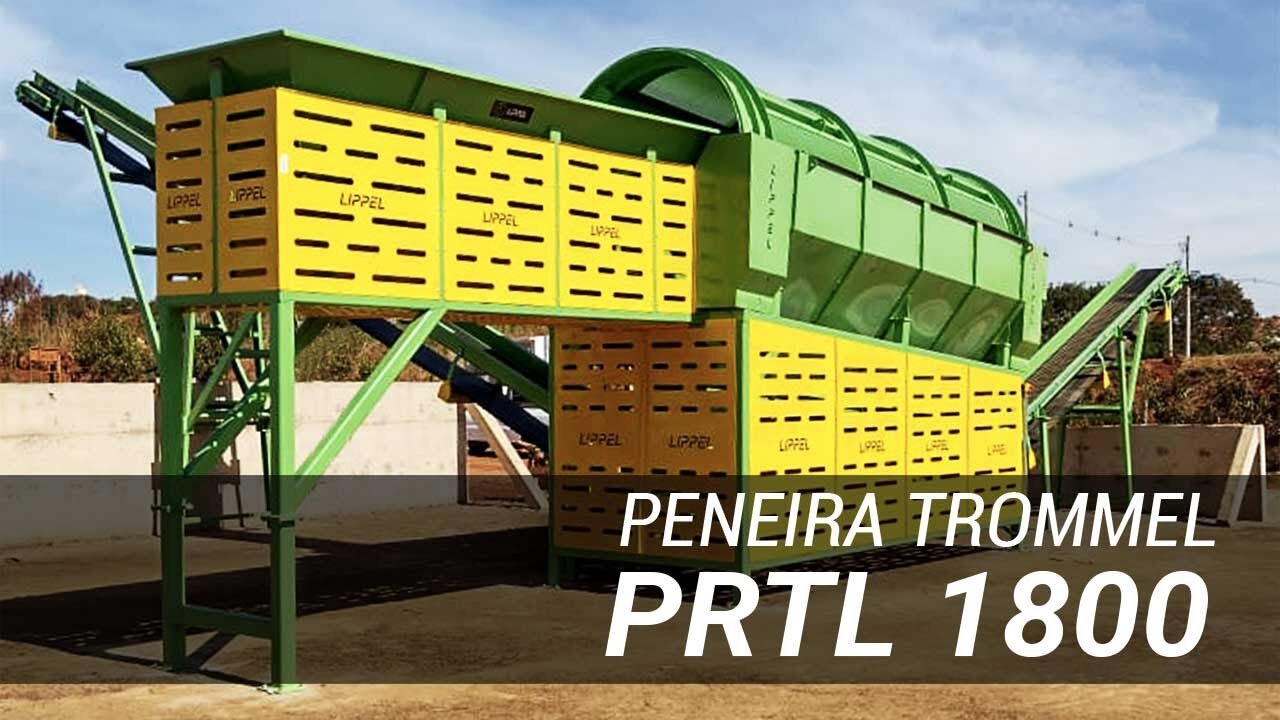 Peneira Rotativa Trommel 1800 x 5000