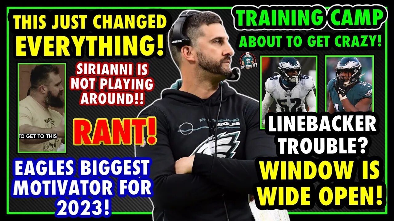 WHAT! MY EYES ARE WIDE OPEN AFTER HEARING THIS ABOUT EAGLES TRAINING CAMP! LINEBACKER ISSUE BREWING?