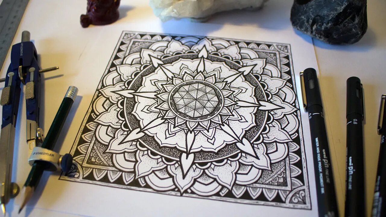 Drawing a Psychedelic Mandala Inspired by The San Pedro Cactus