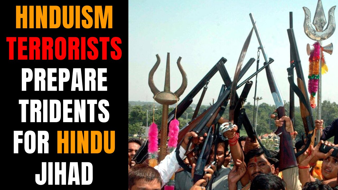 Hindu Terrorists Hand Out Tridents For Hindu Jihad Against Non-Hindus