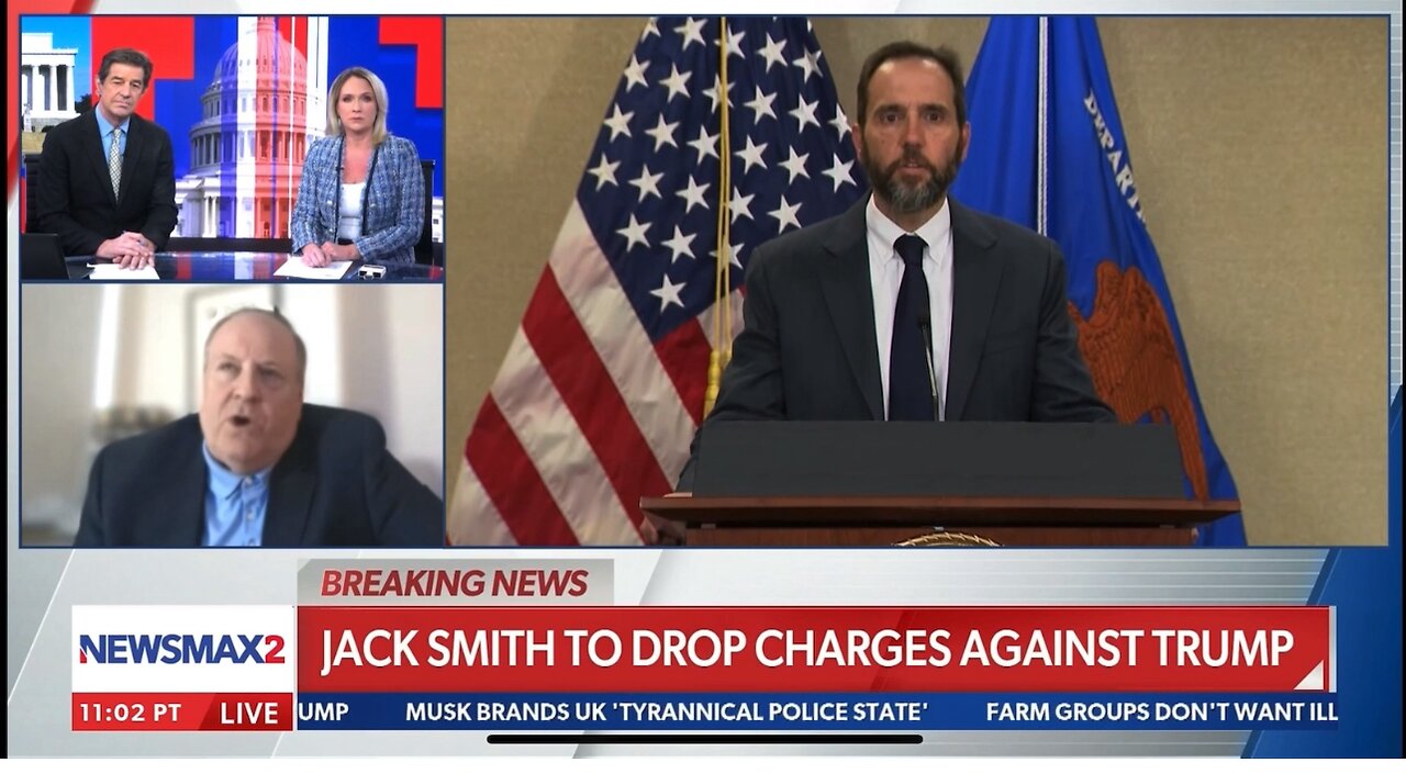 Doug Burns talks with Kelly Sadler and Bob Sellers on Newsmax about Jack Smith’s case dismissal