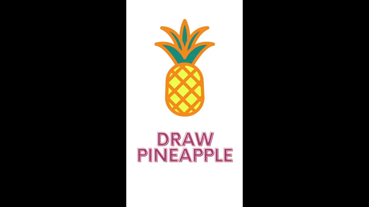 Learn how to draw and color pineapple 🍍 art | Pencil Sketch colorful drawing | Picture color pages