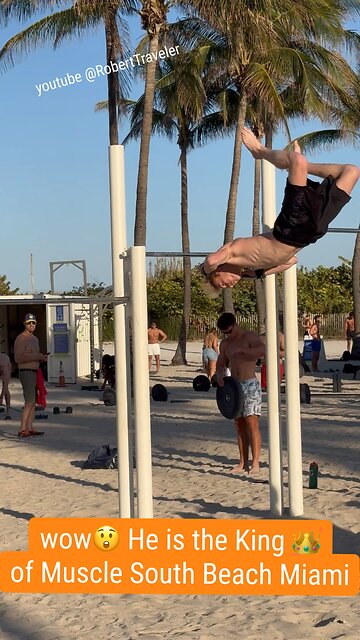 He is the King 👑 of Muscle South Beach Gym in #Miami #Beach #muscle #gym
