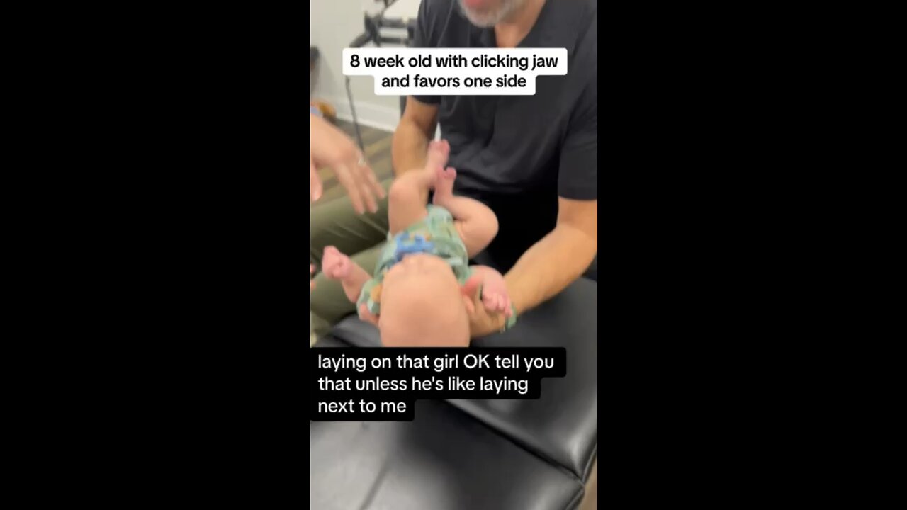 Adjusting baby with jaw clicking