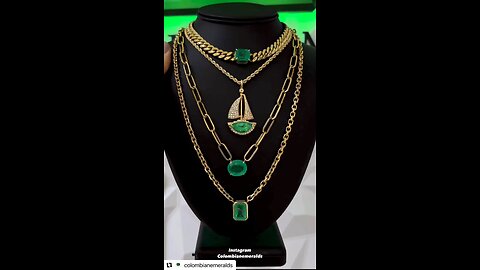 Diamond and emerald tennis gold Necklaces: Pendants, Chains & More gifts presents